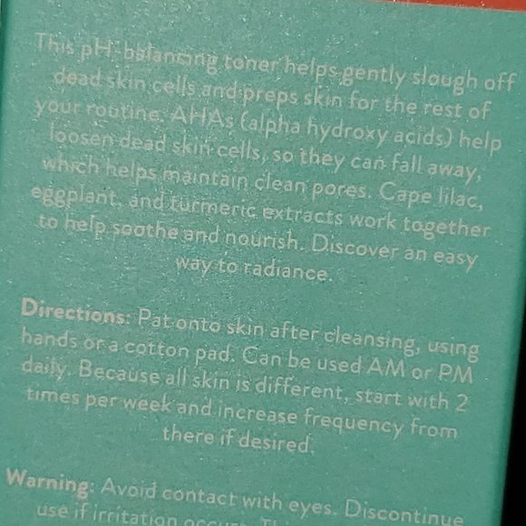 Peach & Lily 🍑🪷 The Good Acids Pore Toner Exfoliate Balance AHA + Tumeric BNIB - Picture 4 of 6